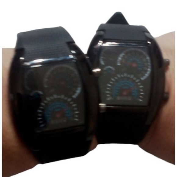 Wrist Watch‎ LED Display Racing watch Speedometer UNTESTED!!Set of 2 - Picture 1 of 16